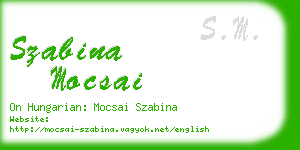 szabina mocsai business card